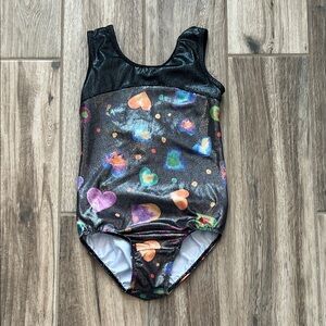 Colorful Heart Patterned Leotard